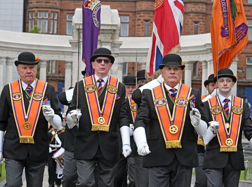 Parade at Belfast Cenotaph in 2024